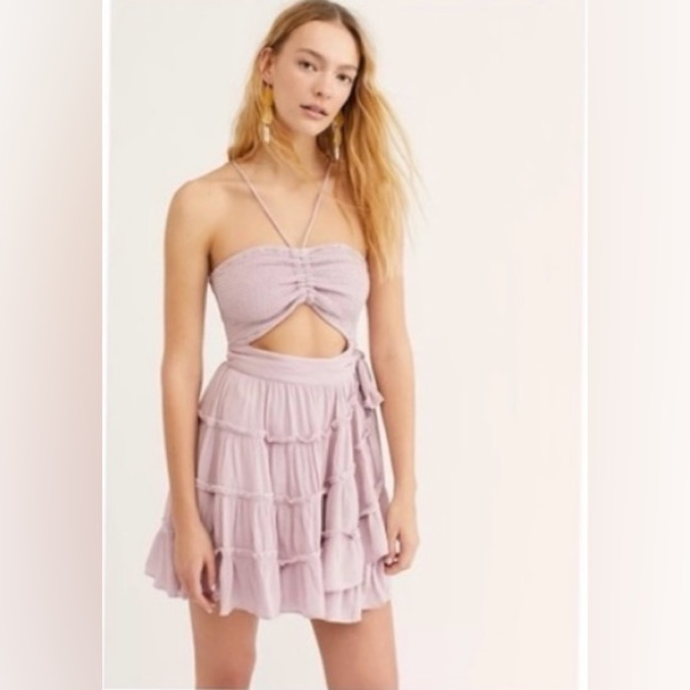 FREE PEOPLE Hot Dang Mini Dress Lilac Lavender Purple - Size XS - Picture 2 of 10
